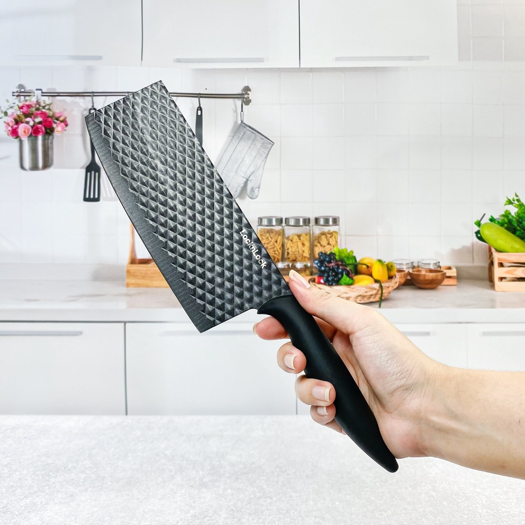 Bộ dao 4 món chống dính LocknLock CKK104S4, Hàng chính hãng, thép không gỉ, 3 dao 1 lưỡi bào - JoyMall