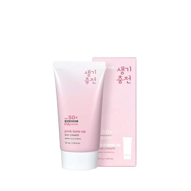 Kem chống nắng Pink Tone Up Sun Cream Prettyskin 50ml (mẫu mới)