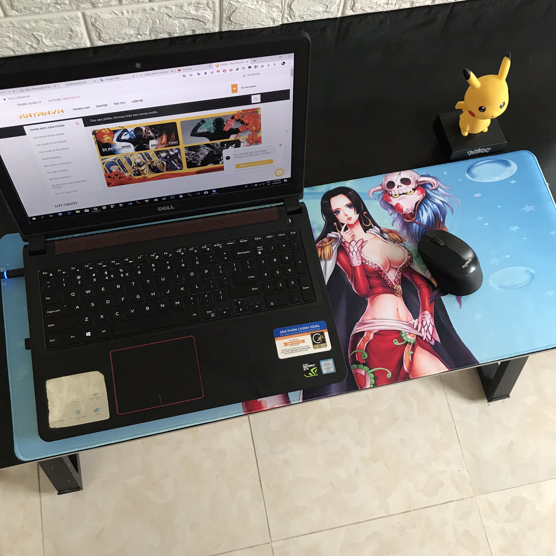 Miếng Lót Chuột, Bàn Di Chuột, mouse pad anime One Piece cỡ lớn (80x30x0.3)