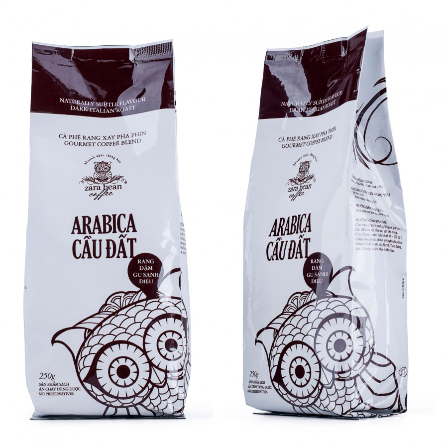 Combo 2 gói Cà phê pha phin Arabica Cầu Đất (250g/gói)