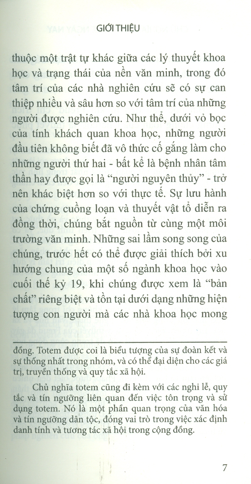 CHỦ NGHĨA TOTÉMISME NGÀY NAY - Claude Lévi-Strauss - Mai Yên Thi dịch - Trường Phương Books - Nhà xuất bản Thanh Niên