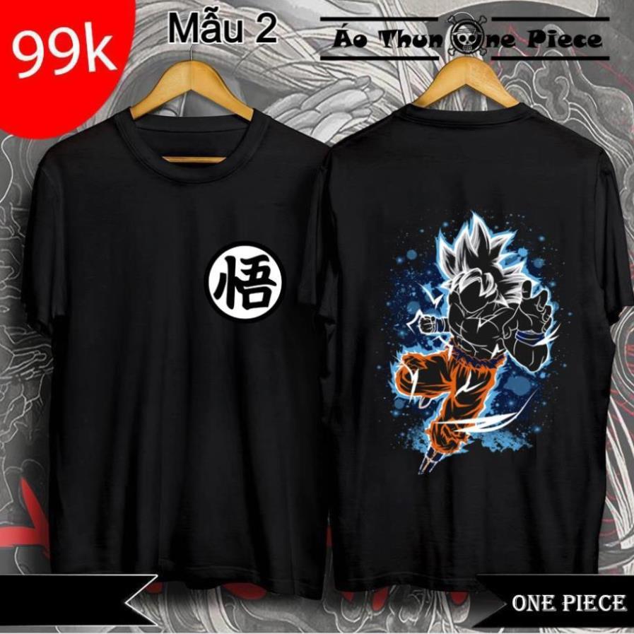 Áo Thun In Hình Dragon Ball - Son GoKu "Bảy Viên Ngọc Rồng" Áo Đen 2 Mặt Cực Ngầu