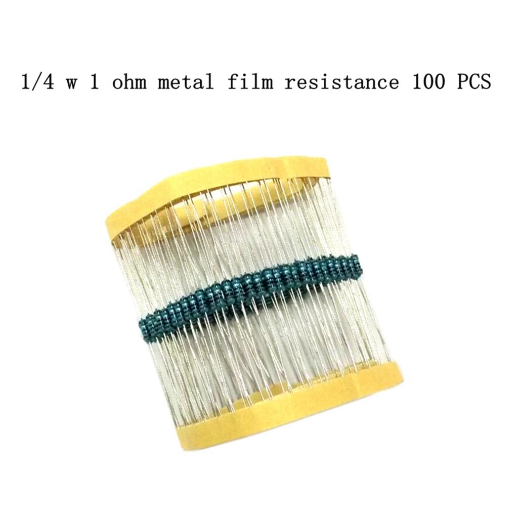 100 Miếng 1/4W 0.25W 220Ohm Kim Loại Phim Điện Trở Bộ Độ Chính Xác 1 Phần Trăm
