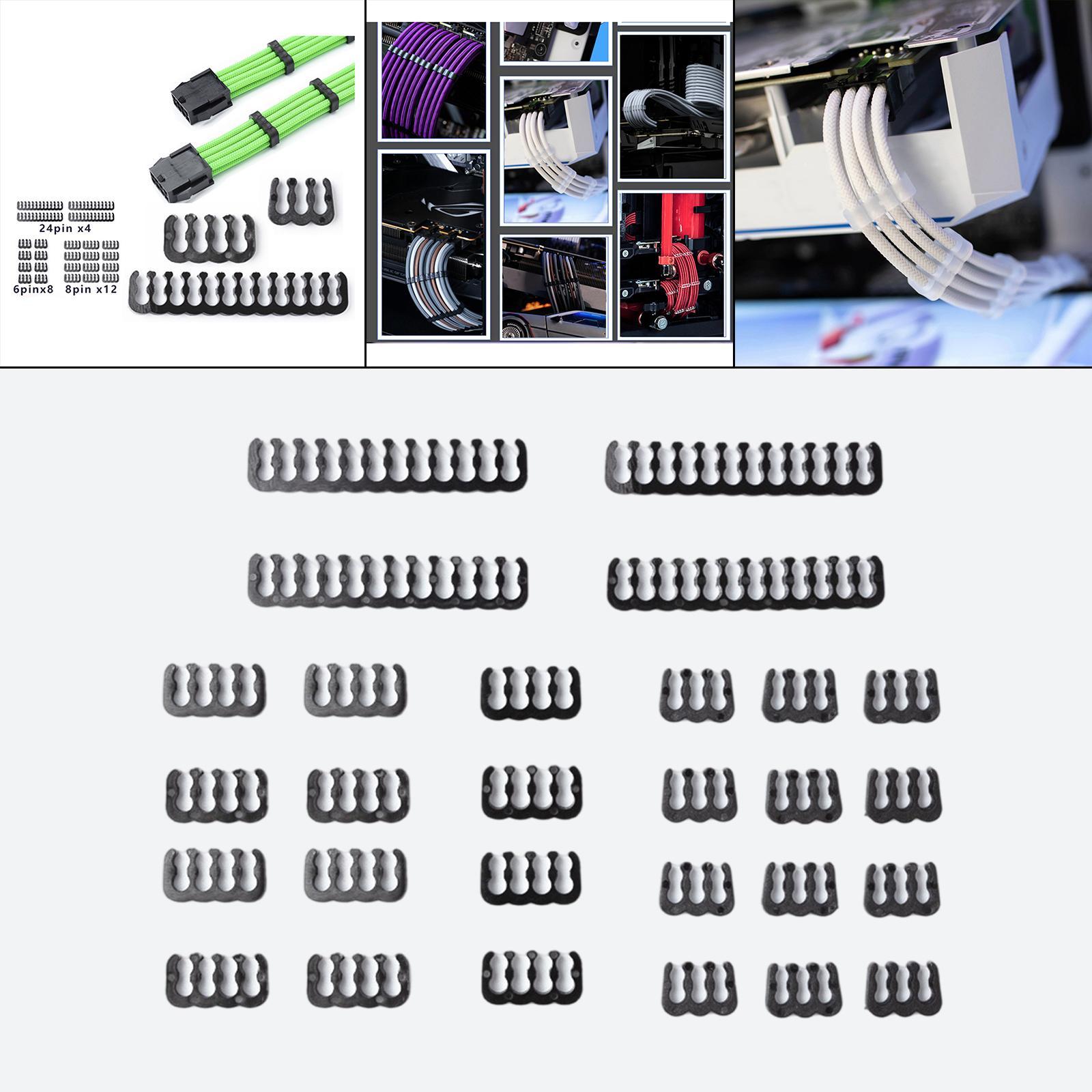 24 Pcs  GPU 6  Pin Motherboard 24 Pin for 3.0 to 3.6mm Clip Black