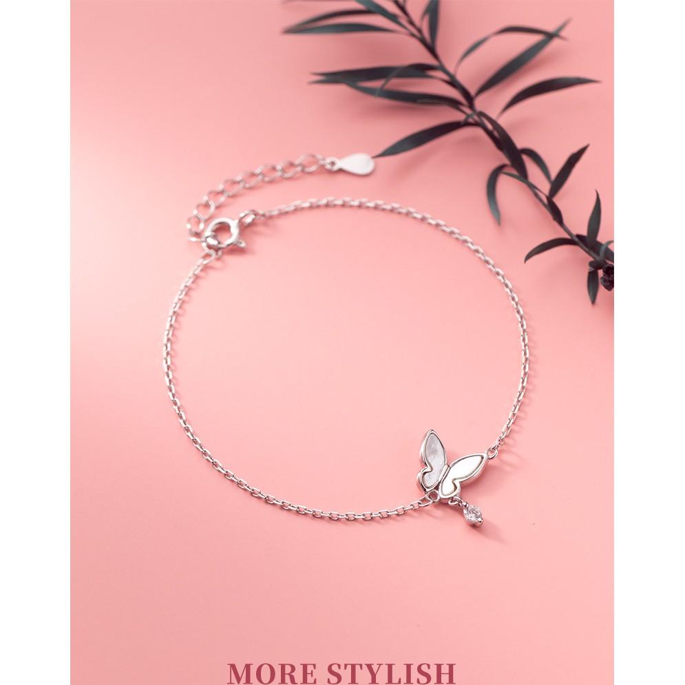 Vòng tay bạc Ý s925 cánh bướm đẹp xinh S4255 - AROCH Jewelry