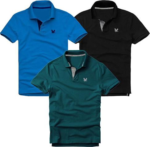 Áo Thun nam mẫu mới logo trước ngực, combo 3 áo - ĐB3QC19