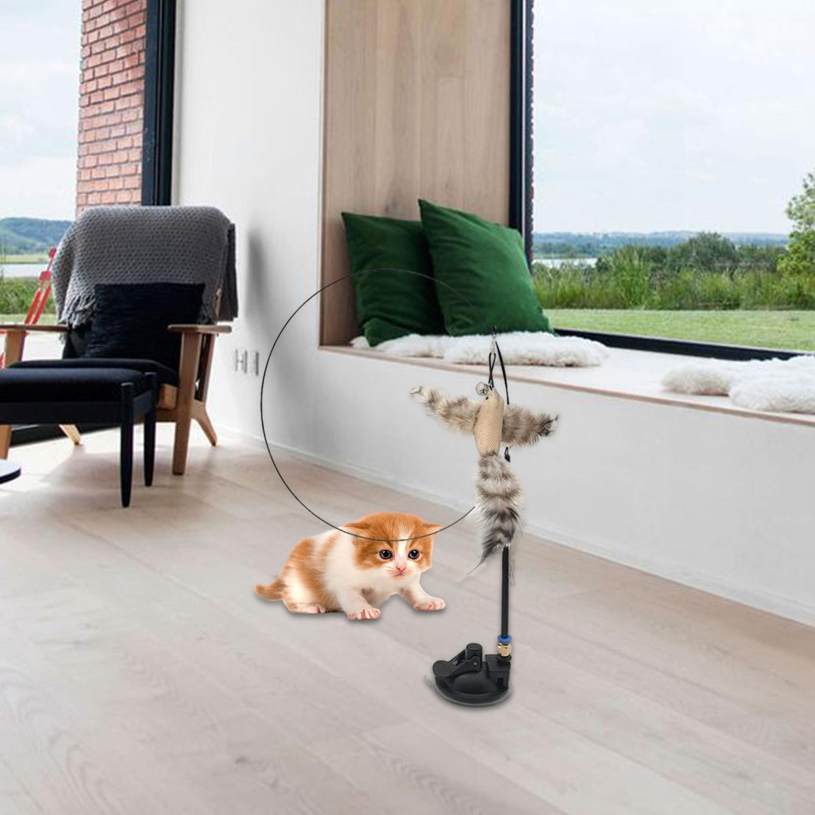 Cat Feather Toy Interactive Teaser  with  Kitten Indoor Exercise