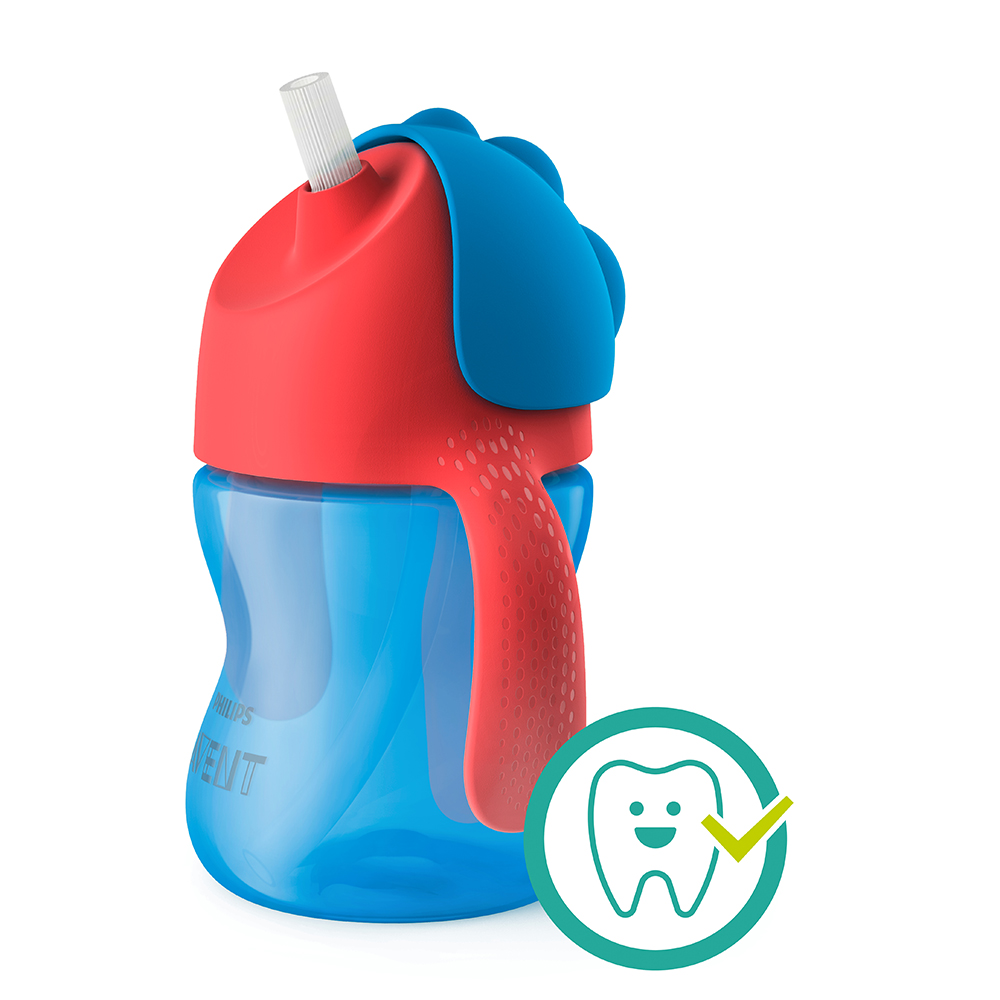 Bình tập uống Philips Avent cho bé 9 tháng -  có ống hút - nhựa PP 200ml