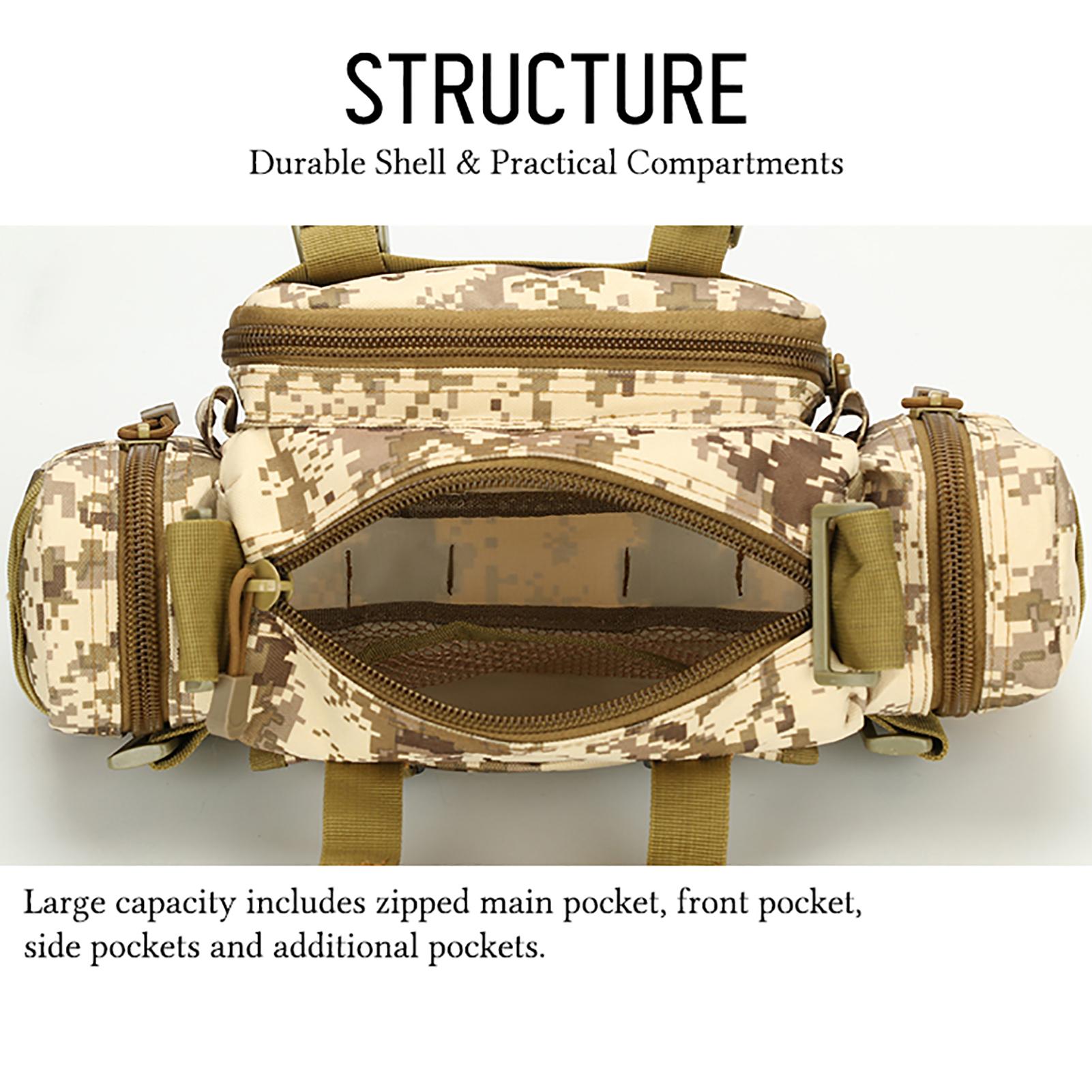 Túi đeo vai thể thao đa năng chất liệu vải oxford chống mài mòn, thiết ké kiểu ngụy trang