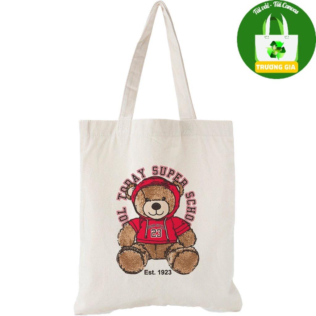 Túi vải Canvas Trương Gia Túi Vải - Túi Canvas bộ sưu Bear Basic - nhiều kích thước - Bear Basic 12