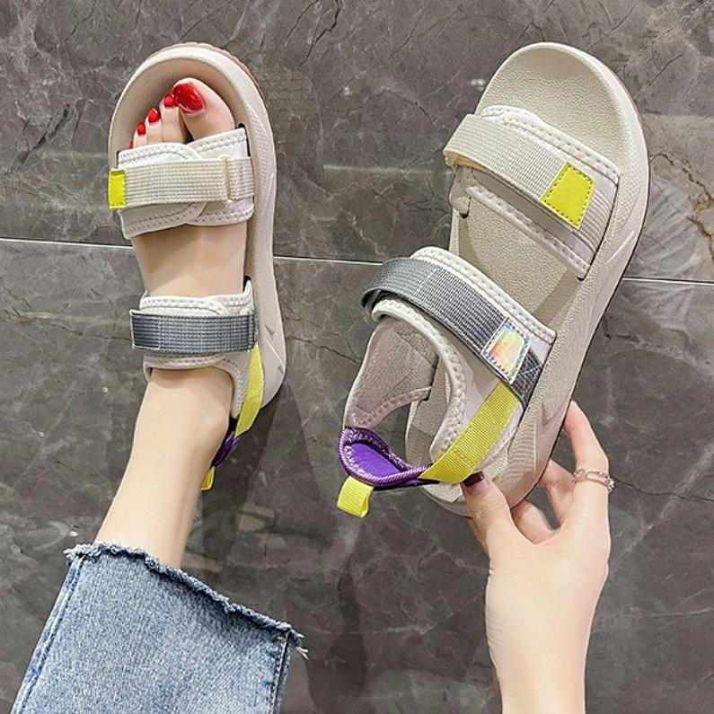 Giày sandal nữ đế bệt JS012 mới về - dép quai ulzzang học sinh sinh viên