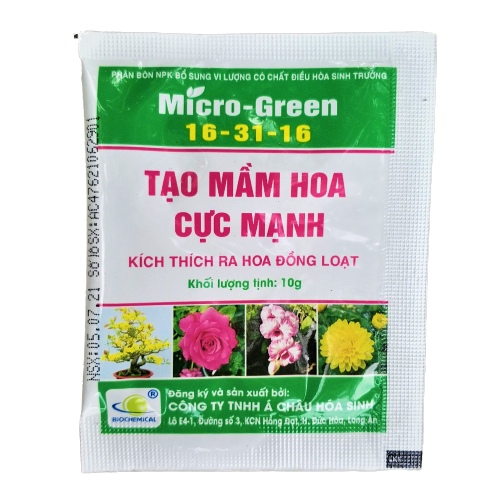 [COMBO 2 GÓI] Phân Bón Hoa, Chế Phẩm Kích Thích Ra Hoa Tạo Mầm Hoa Cực Mạnh Micro Green 16-31-16