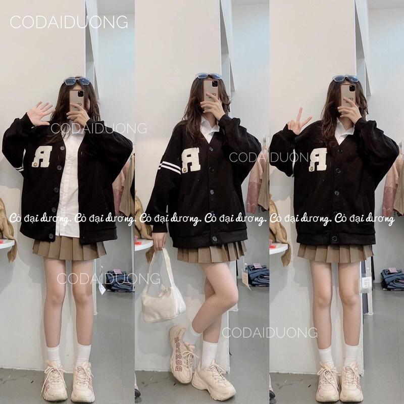 áo nỉ chữ R - ghi,freesize dưới 65kg