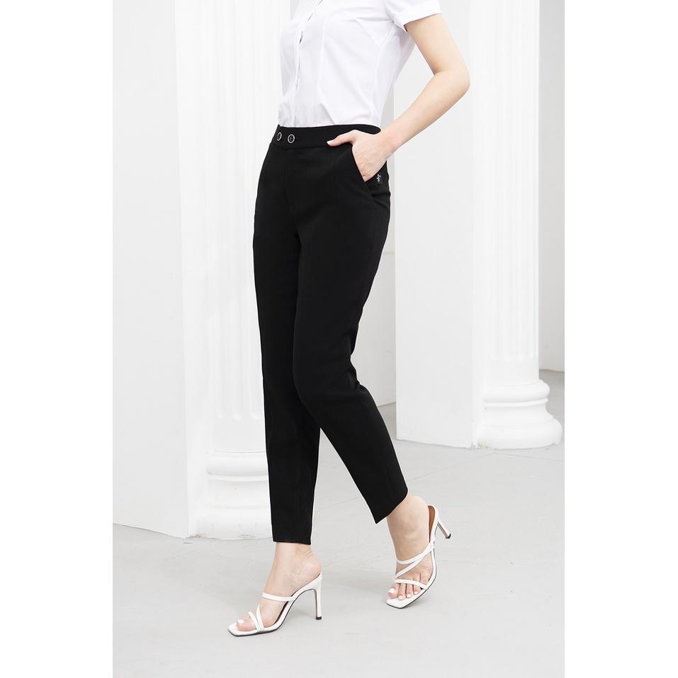 Quần Baggy Nữ Công Sở Cạp Cao Cúc Chéo LUPERI Không Xù Vải, Cắn Chỉ, Chất Đũi Xước Cao Cấp LFQD2103
