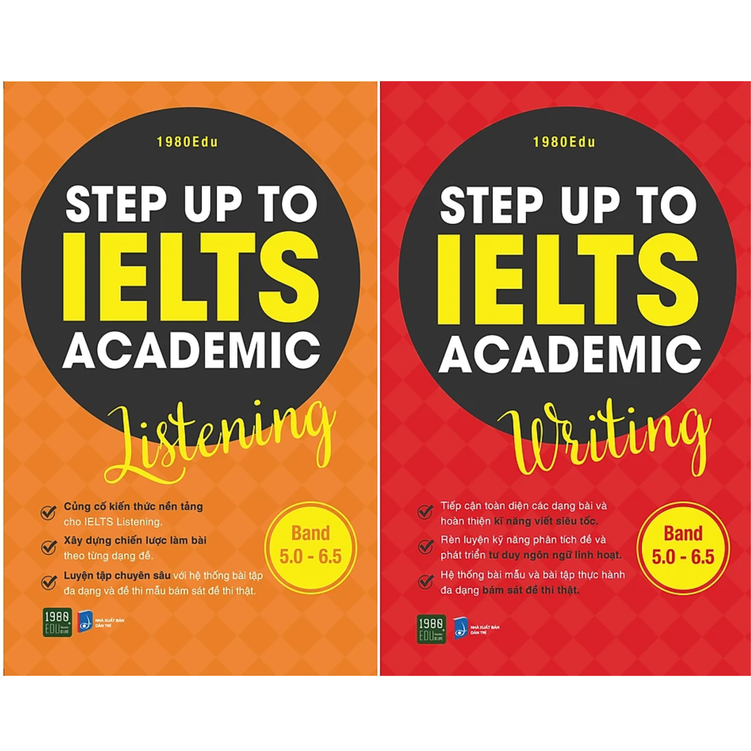 Combo 2Q Sách Luyện Thi Ielts: Step Up To Ielts Academic Listening + Step Up To Ielts Academic Writing