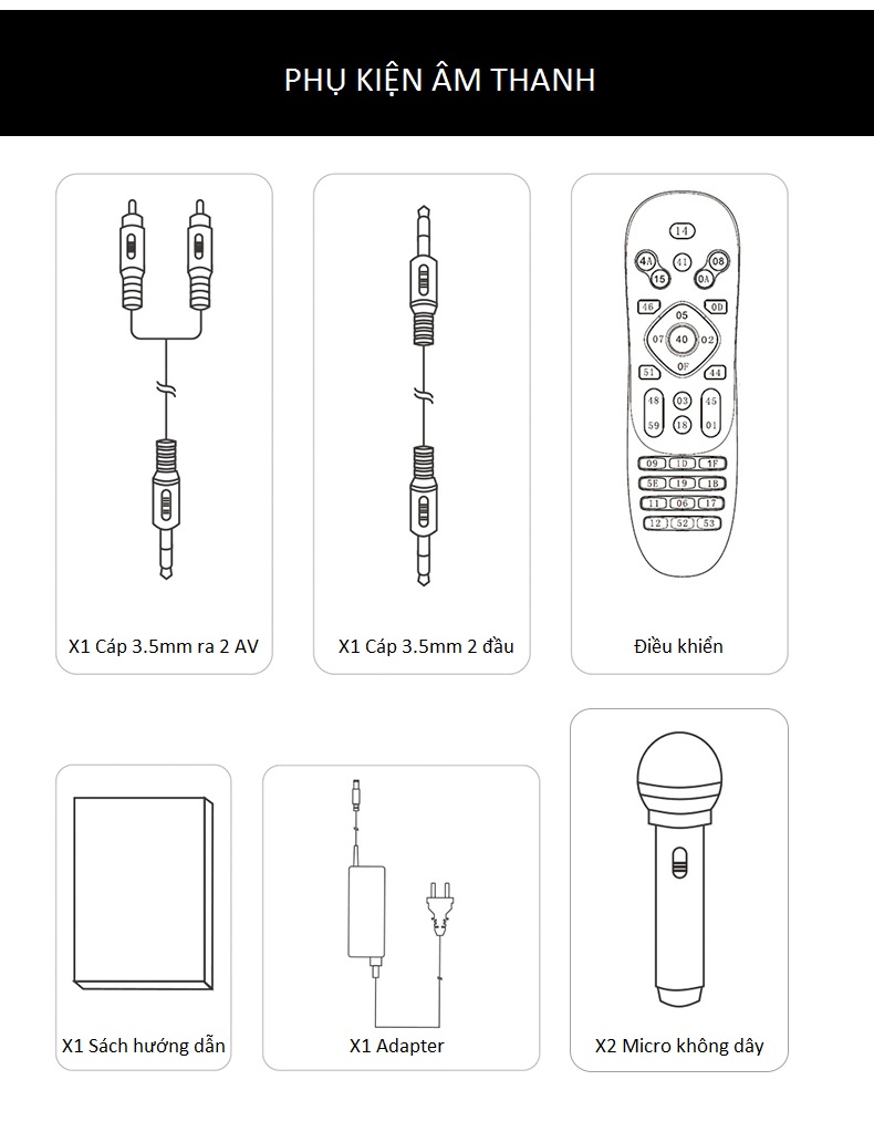 Loa Soundbar 5.1 Bluetooth Hát Karaoke AMOI L9 Tặng Kèm 2 Micro Không Dây AZONE