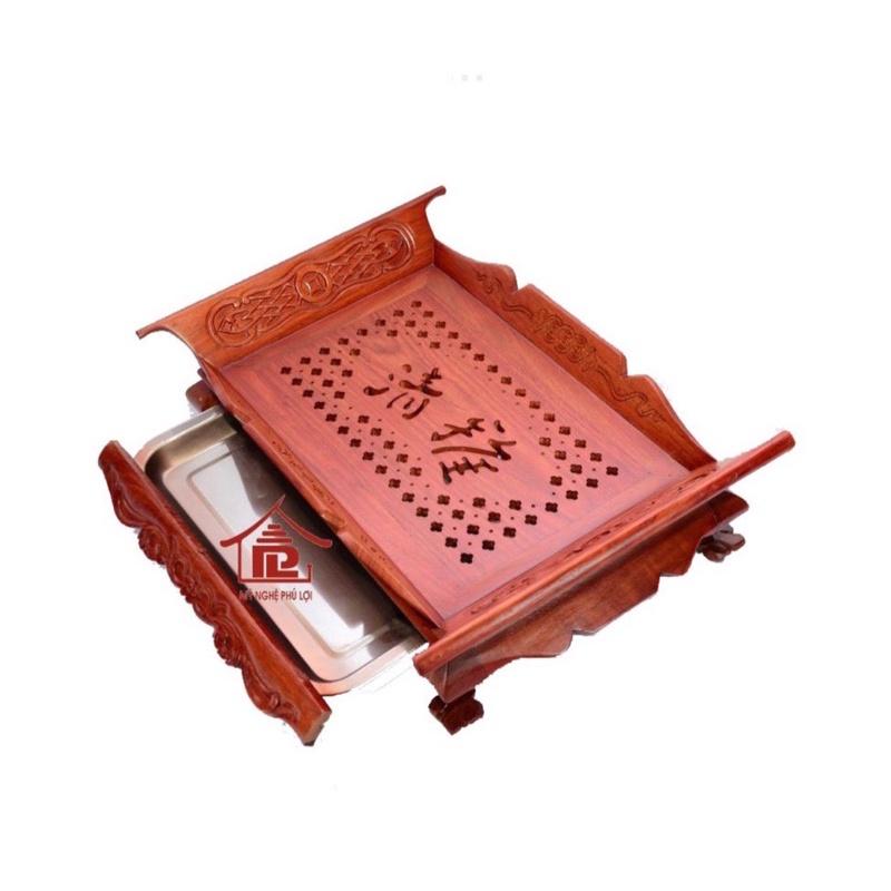 Khay trà khổng minh - khay trà thuyền gỗ hương sang trọng