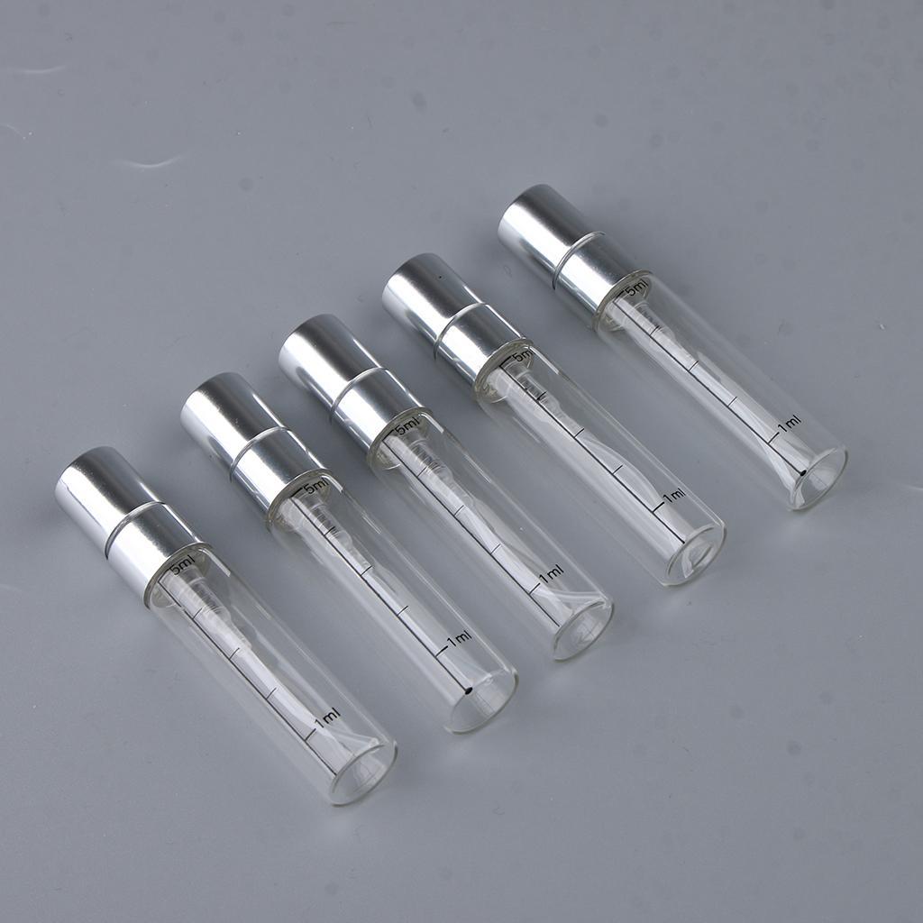 10x Empty 5mL Mini Glass Refillable Fragrance Bottles Perfume Scent Vials