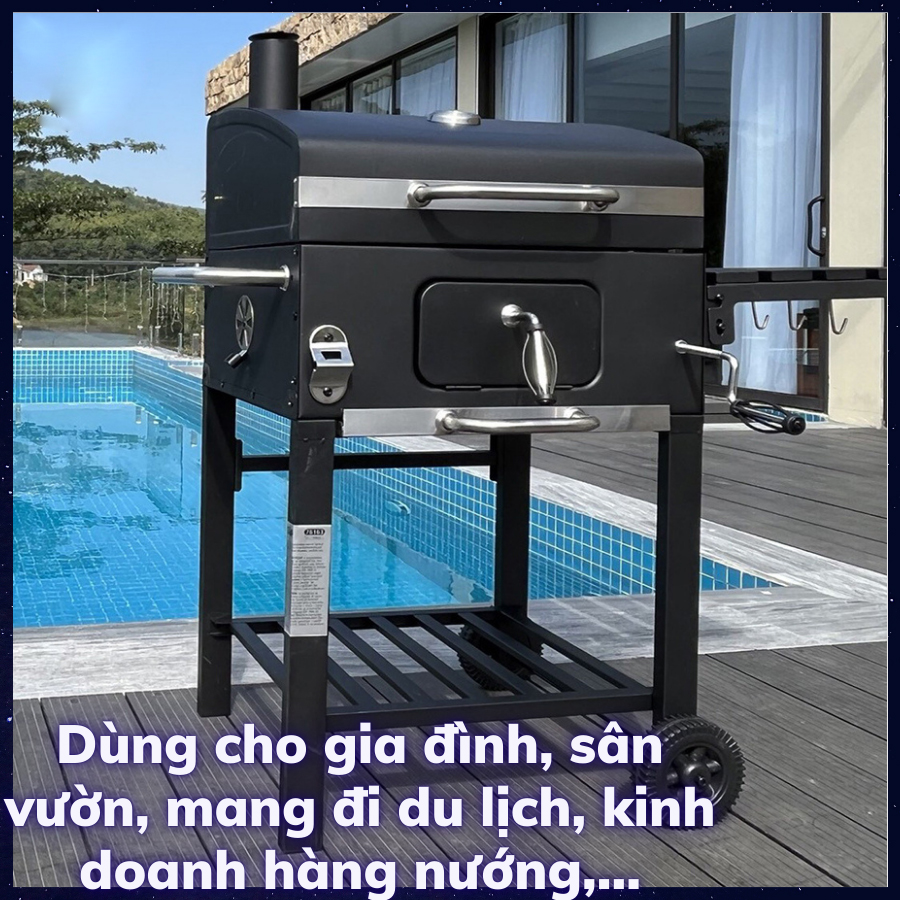 Bếp nướng than hoa ngoài trời Landmann LM11528, dùng gia đình, mang đi du lịch, kinh doanh nướng