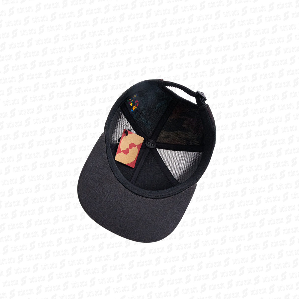 Mũ snapback hiphop NÓN SƠN hoa văn ngẫu nhiên MC210AK-ĐN1HV