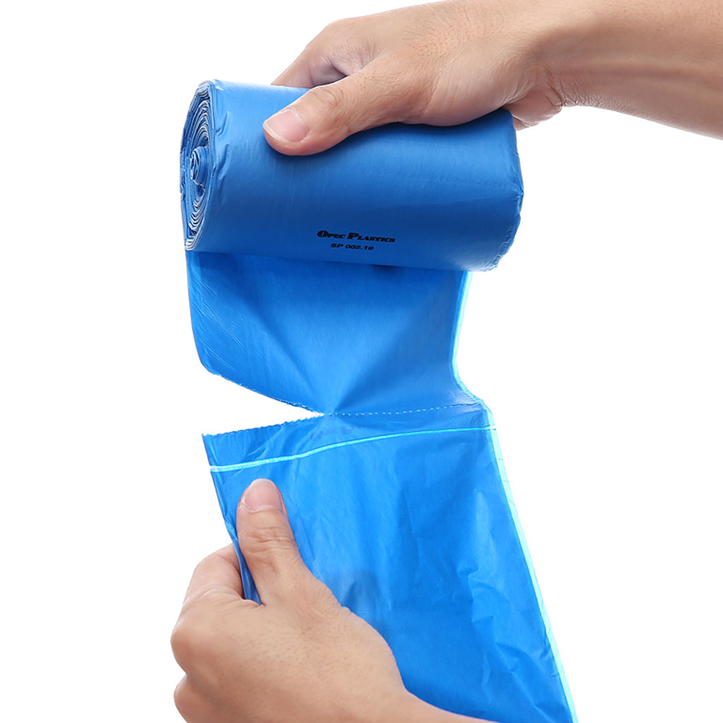 Túi rác cuộn màu xanh sinh học tự phân hủy bảo vệ môi trường (Sét 2 cuộn) size 45*55cm