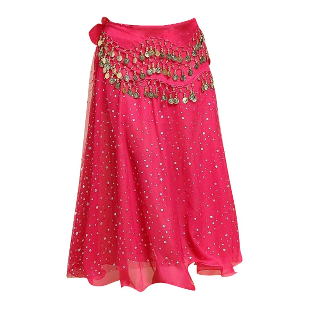 Belly Dance Skirt Set With Waist Chain For Female Ballerina