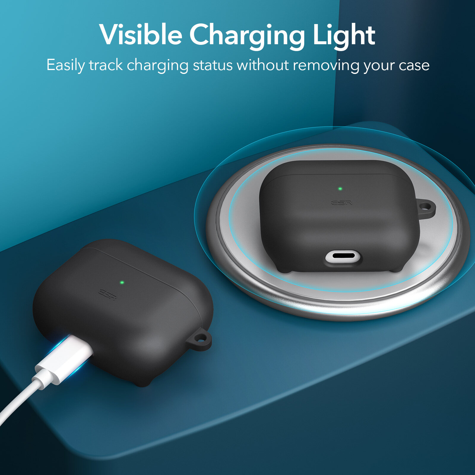 Bao Case ESR Magsafe Hybrid Protective Bounce Carrying Case dành cho AirPods 3 - Hàng Chính Hãng