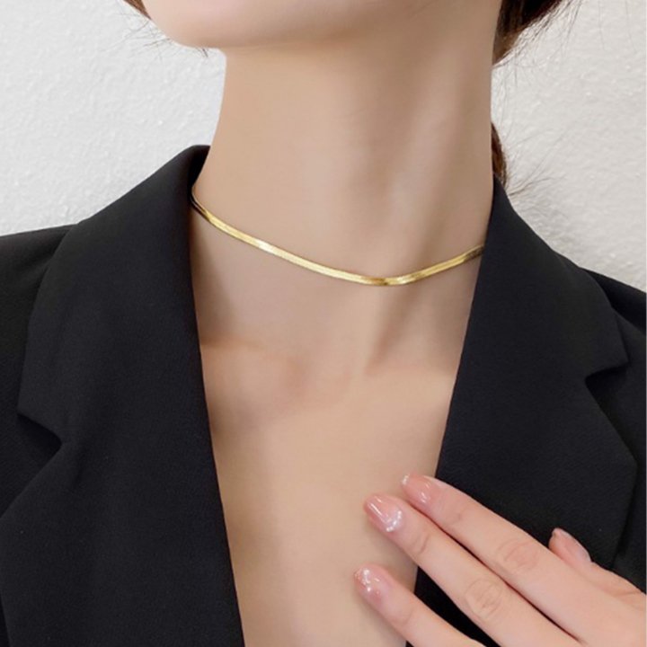 Dây chuyền titan choker Hàn Quốc không đen BHDC200