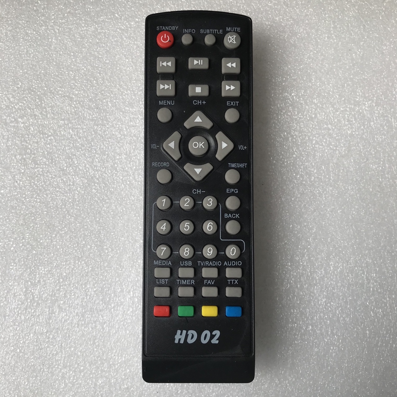 Remote HD02 Dùng Cho Đầu Thu Vệ Tinh Vinasat, Đầu Thu Mặt Đất Miễn Phí