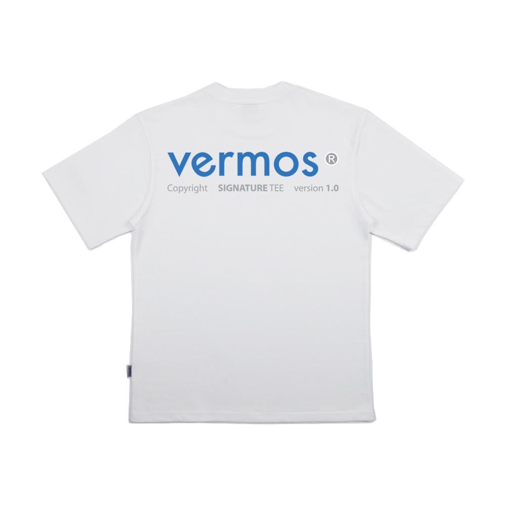 Áo Thun Vermos Signature Logo Tee White Blue