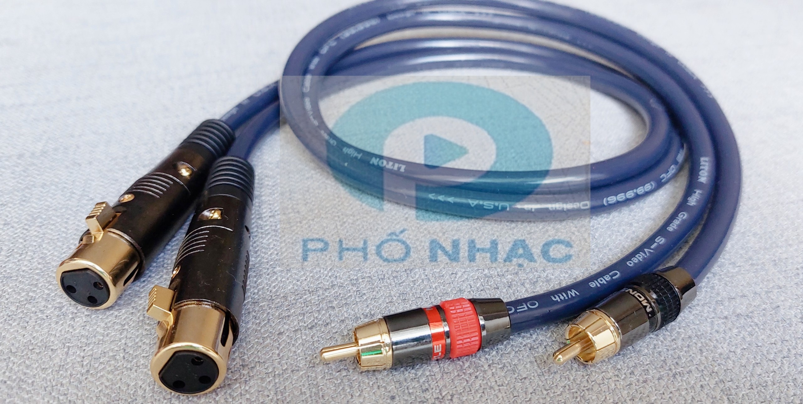 Cặp dây Canon Cái ra AV hoa sen loại tốt, chống nhiễu cao | Dây Canon ra bông sen dài 0.5m-0.8m-1m-1.5m-2m - Hàng nhập khẩu