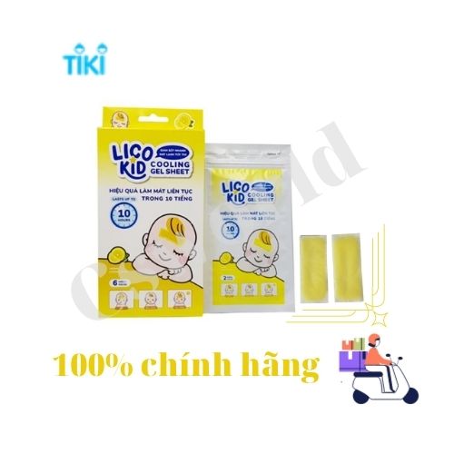 DÁN HẠ SỐT NHANH, GIẢM ĐAU, CHÙM MÁT LẠNH LICO KID CHANH - GÓI 2 MIẾNG