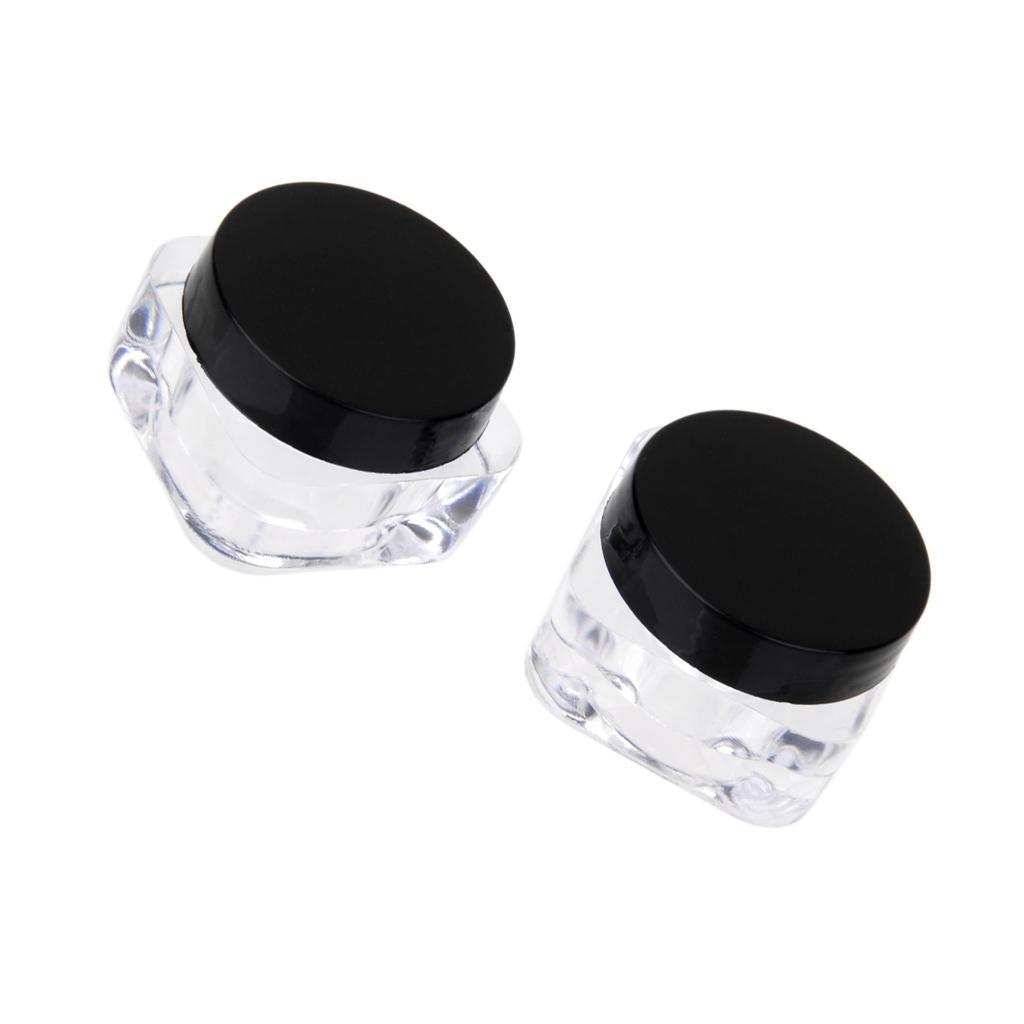 2Pcs Cosmetic Empty Jar Pot Eyeshadow Makeup Face Cream Lip Balm Container