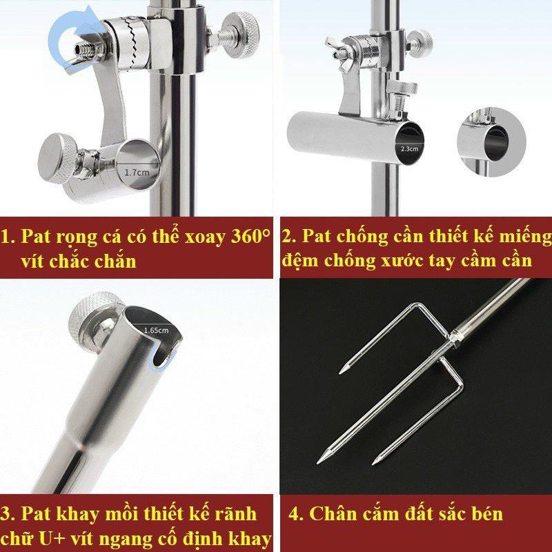 Tháp Câu Đài Đa Năng Hỗ Trợ Chống Cần Câu , Cố Định Rọng Cá , Khay Mồi