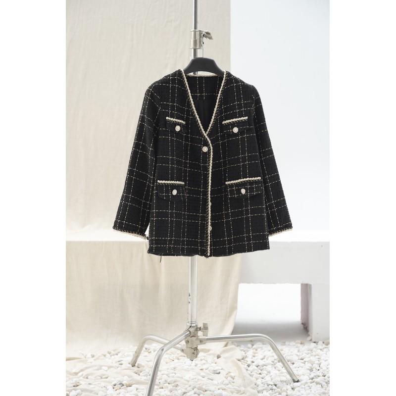 Áo khoác cardigan kẻ ô