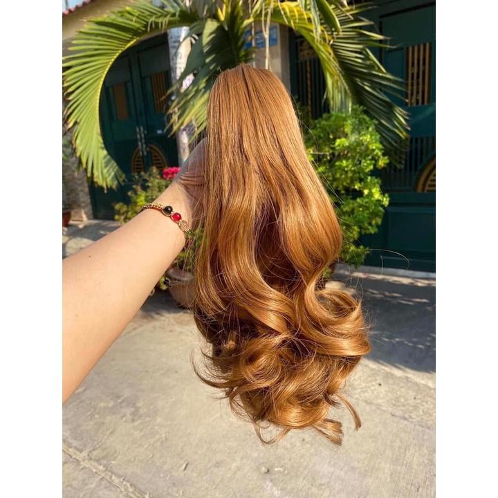 TÓC GIẢ NGOẠM XOĂN LỬNG CHO NỮ DÀI 45-50CM CAO CẤP