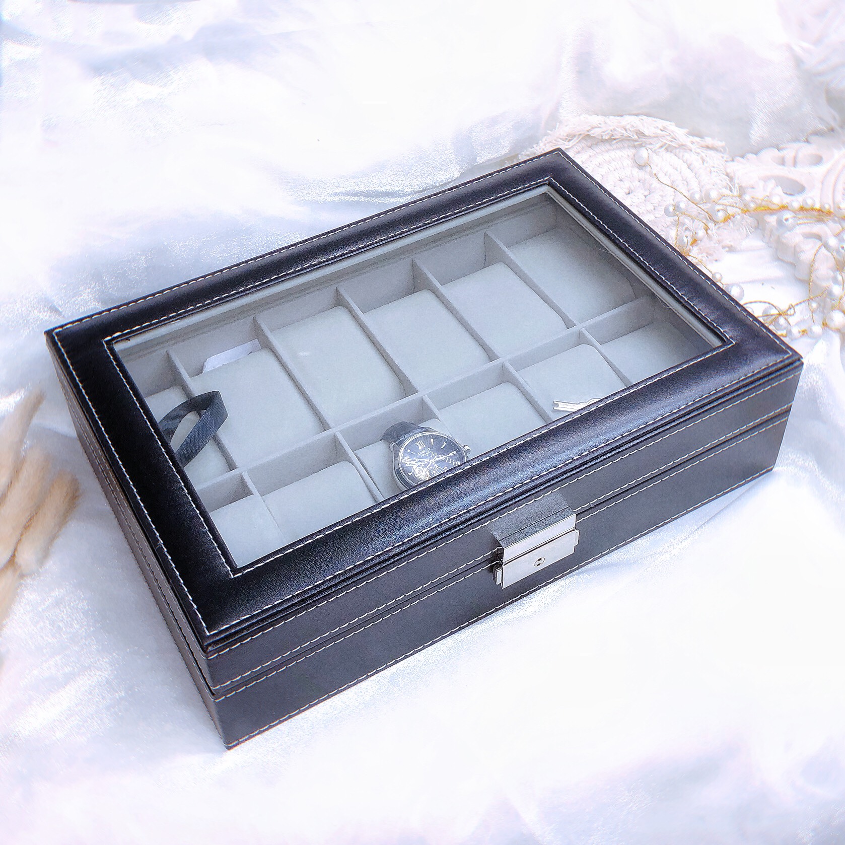 HỘP ĐỰNG ĐỒNG HỒ 12 NGĂN
