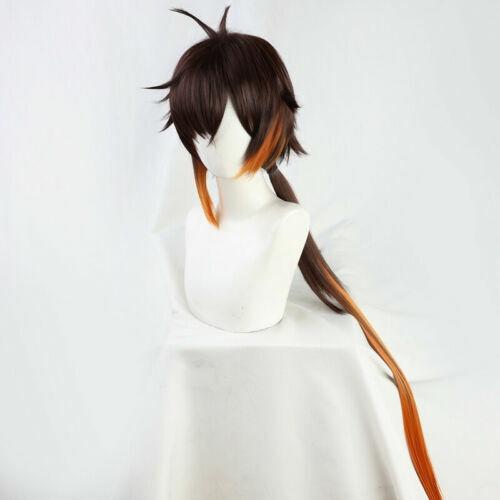 Wig/Tóc giả cosplay Zhongli - Genshin Impact màu nâu cam