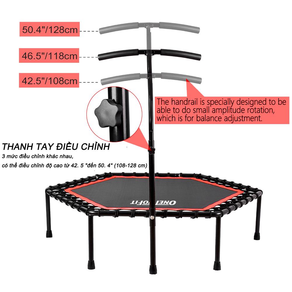 OneTwoFit dành cho mọi lứa tuổi thể dục Sàn nhún Trampoline OT088