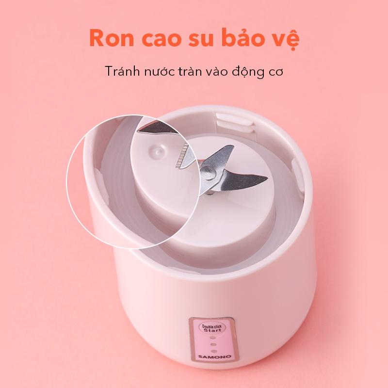 Máy xay sinh tố mini cầm tay SAMONO SW-Y7 nhỏ gọn tiện lợi phong cách Nhật Bản - Bảo hành 12 tháng - Hàng chính hãng