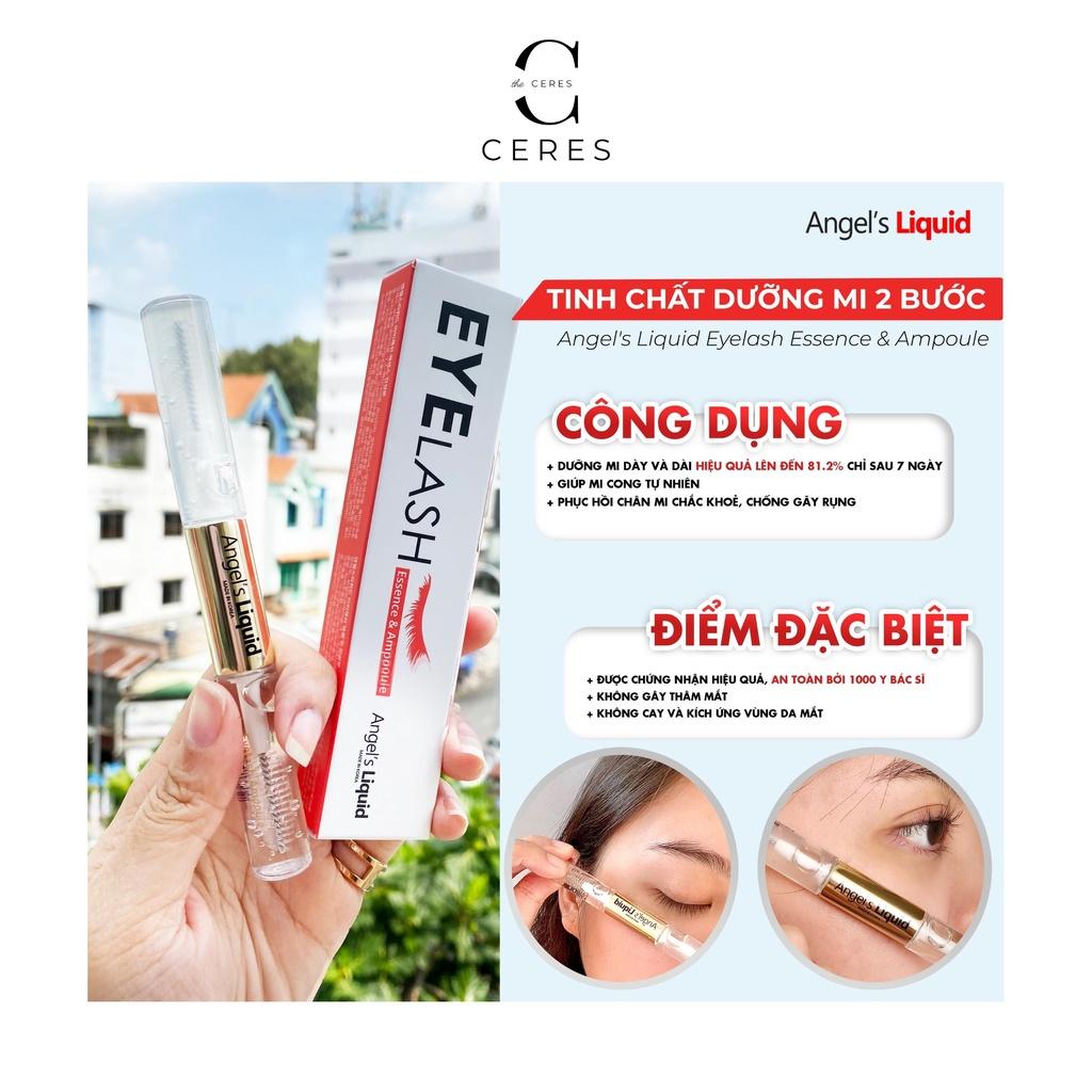 Mascara Angel Liquid - Tinh Chất Dưỡng Mi Dày Và Dài 2 Bước Eyelash Essence 5ml & Ampoule 5ml