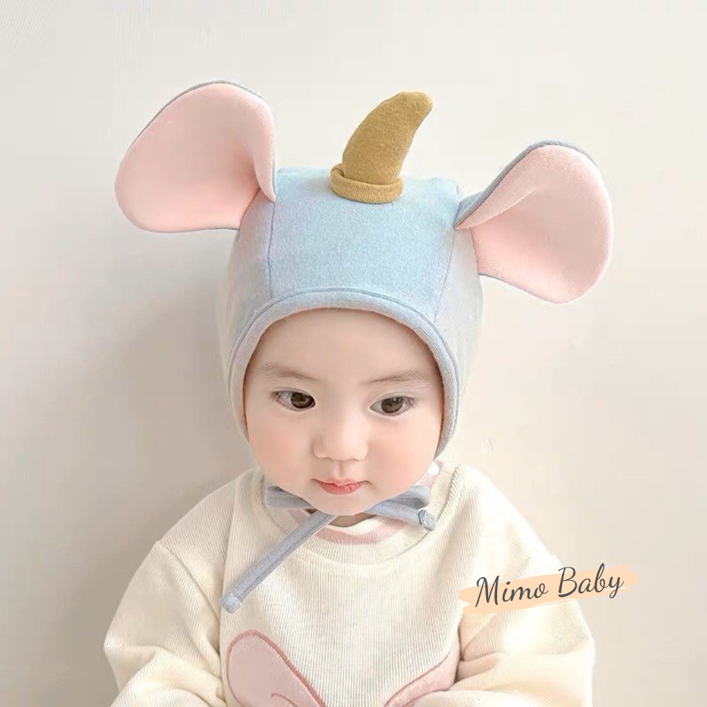 Mũ cotton cao cấp hình chú voi con đáng yêu cho bé MD246 Mimo Baby