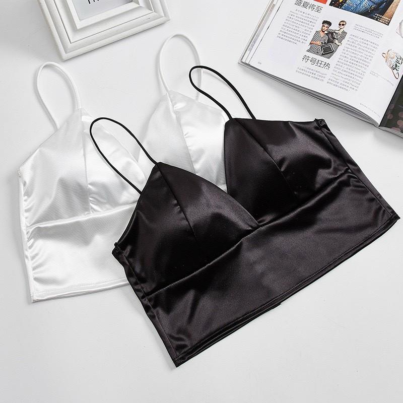 Áo Lót Bralette Satin Dáng Dài