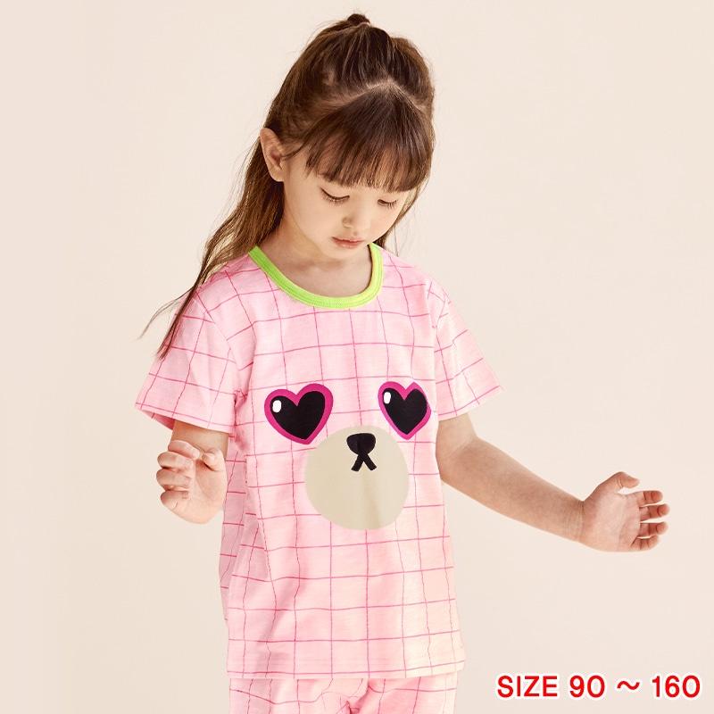 Đồ bộ quần áo thun cotton dành cho bé trai, bé gái mặc nhà mùa hè Unifriend Hàn Quốc U2022-6. Size đại 5, 6, 8, 10 tuổi