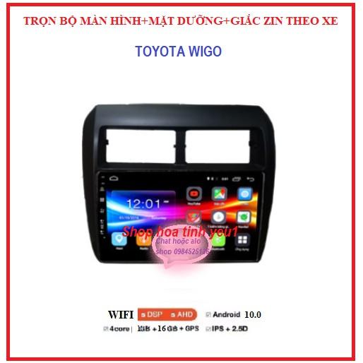 Bộ màn hình,Đầu DVD Android RAM1G/2G Cho Ô Tô TOYOTA WIGOTích Hợp GPS Chỉ Đường, Xem Camera Lùi - Màn 9inch Full HD