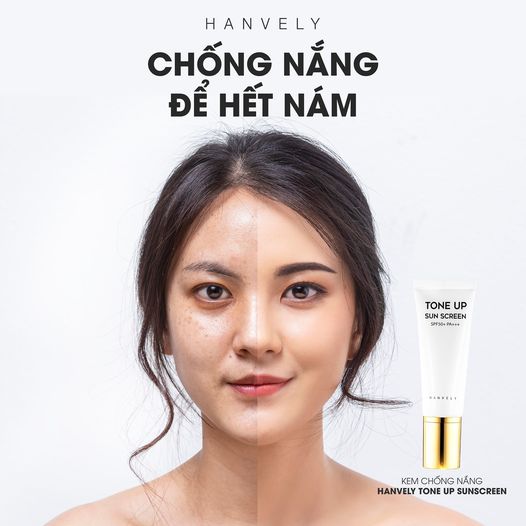 Kem chống nắng nâng tông Hanvely Tone Up Sunscreen 50ml