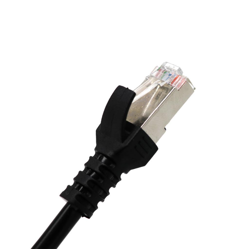 RJ45 Network Y Splitter Adapter, 1 RJ45 Female to 2 RJ45 Female Network Splitter Adapter, LAN Connector, Suitable for Super Category 5 6 Ethernet