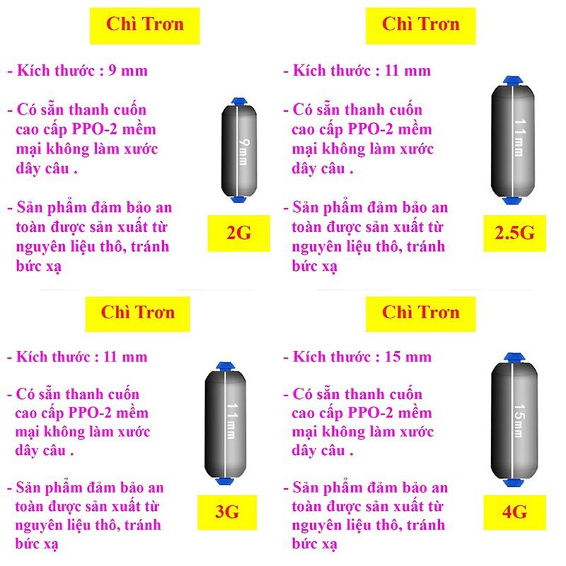 Chì Lá Câu Đài Cuốn Sẵn Thanh Cuốn Chì Cao Cấp (Sét 10 viên) PK33