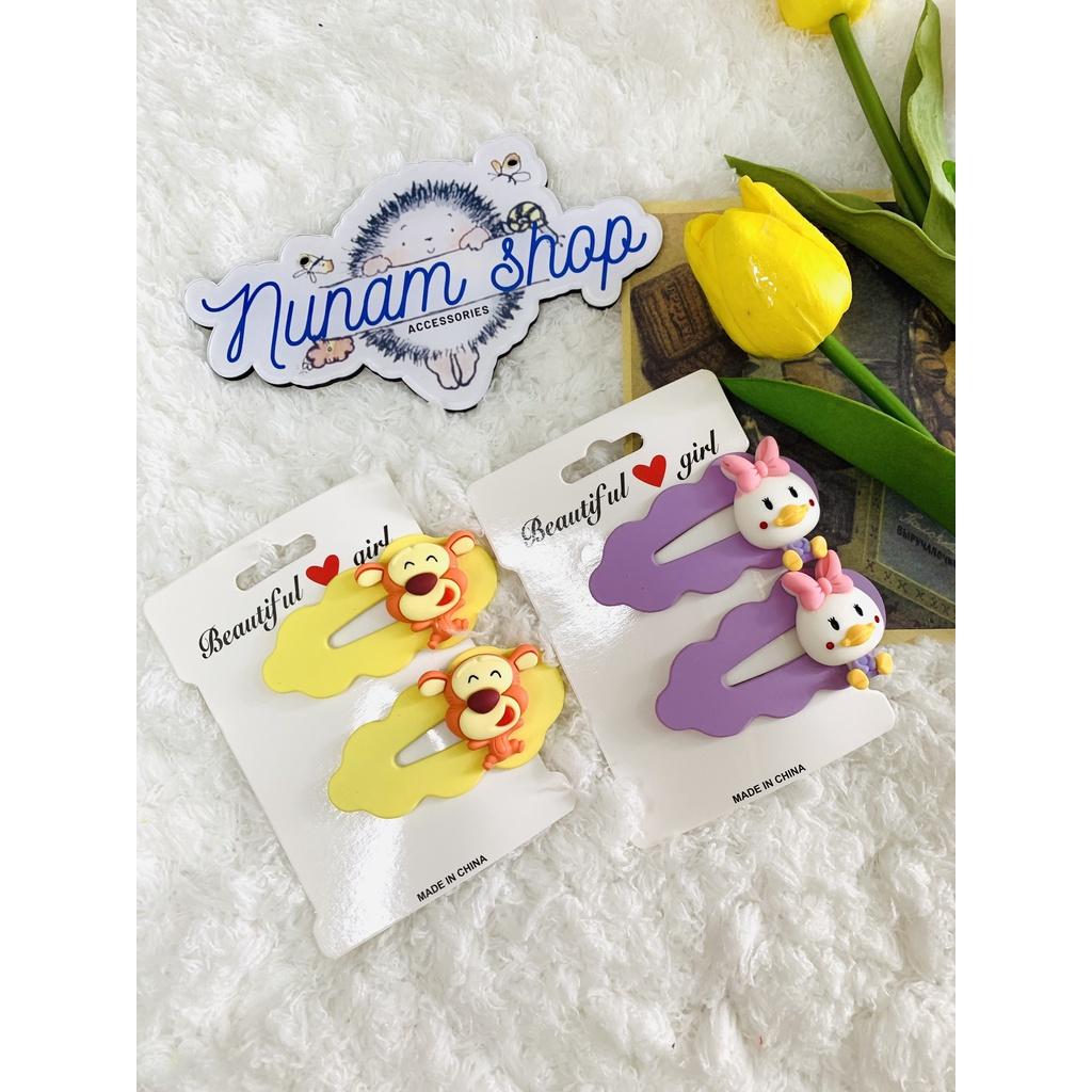 Set 2 - Kẹp tóc sơn mịn hoạt hình siêu yêu - nunam shop