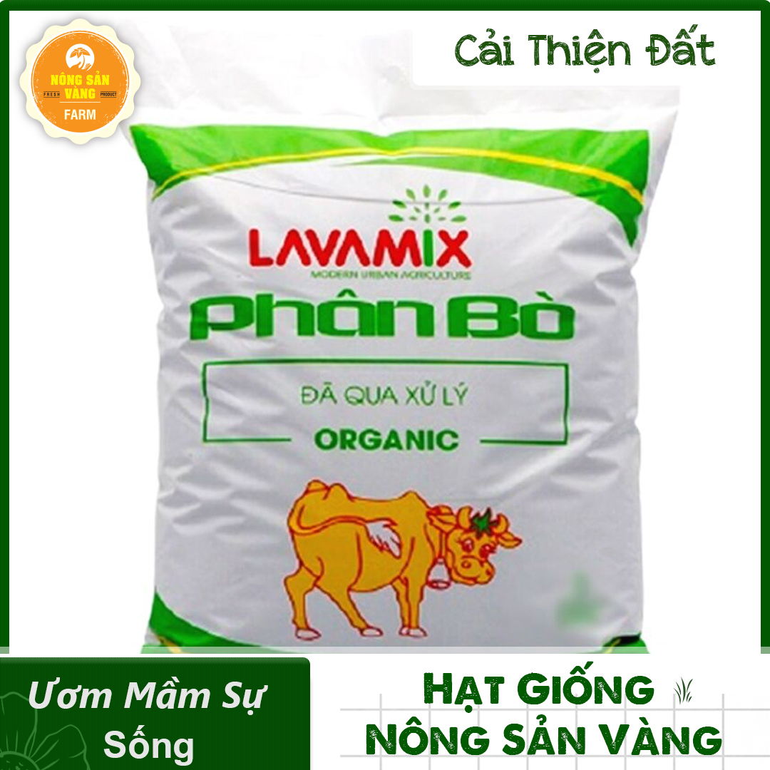 Phân Bò Hữu Cơ Tiện Lợi Không Mùi Hôi 10dm3 lavamix - Nông Sản Vàng